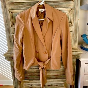 SOLD Cato Tan cropped blazer.